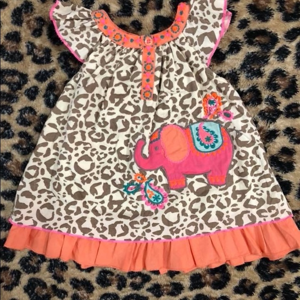 Chelsea’s Closet 0/3M Leopard Elephant Dress